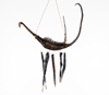 Obsidian Wind Chimes with seed pods